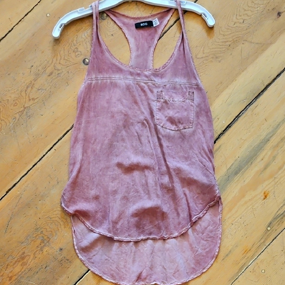 BDG Asymmetrical Pink Tank Top